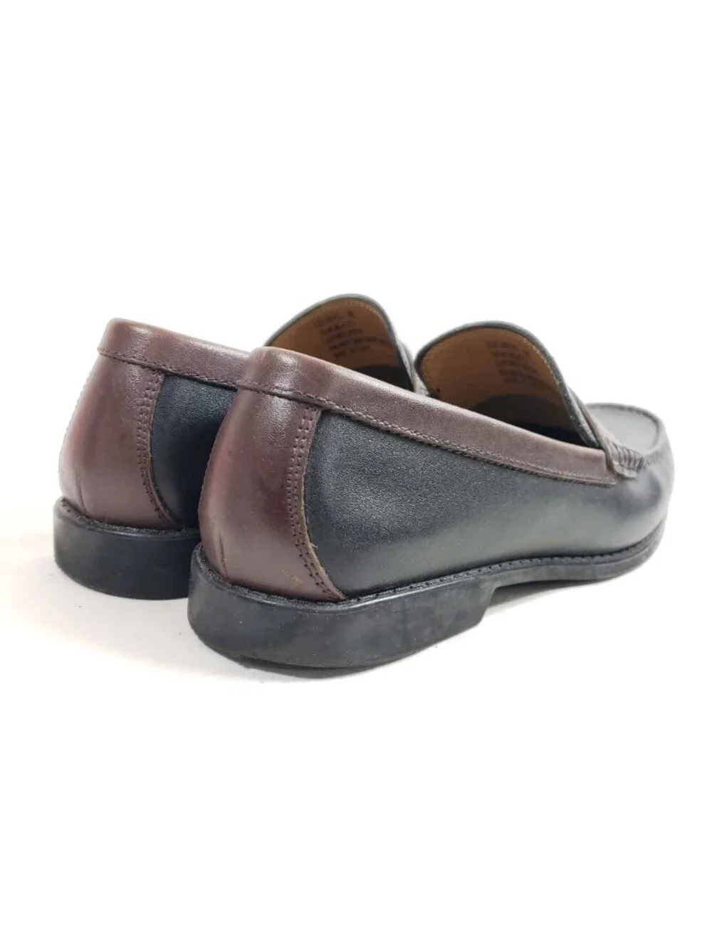 Giorgio Brutini Mens Size 9 Black & Brown Leather Penny Loafers
